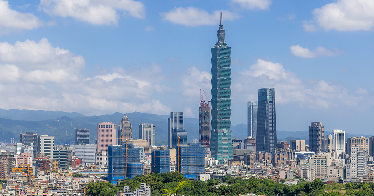 Taipei, Taiwan 28 September 2022: Taipei city skyline